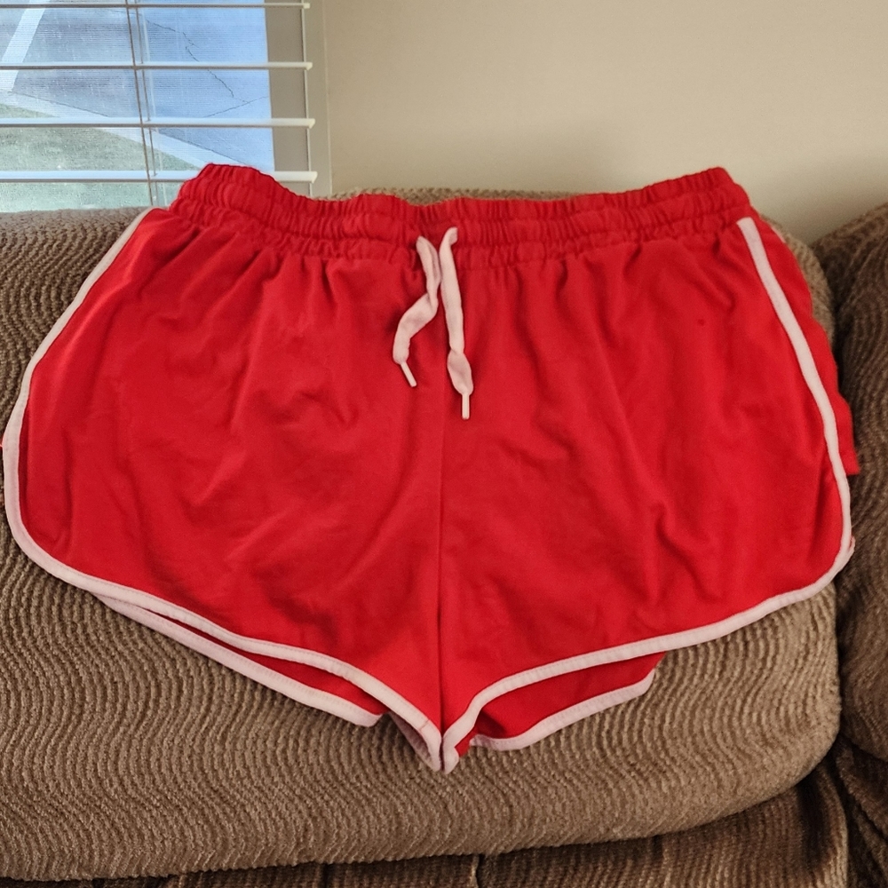 Women's cute casual shorts size XL. Red